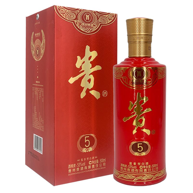 贵州 贵酒5 酱香型 53度 500毫升 /Guijiu 5 Alk. 53% 500ml GUIZHOU