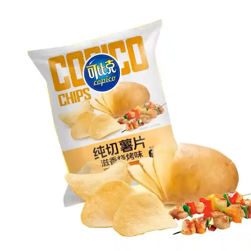 达利园 可比克 纯切薯片 滋香烧烤味 65克 /Kartoffelchips mit BBQ-Geschmack 65g Copico
