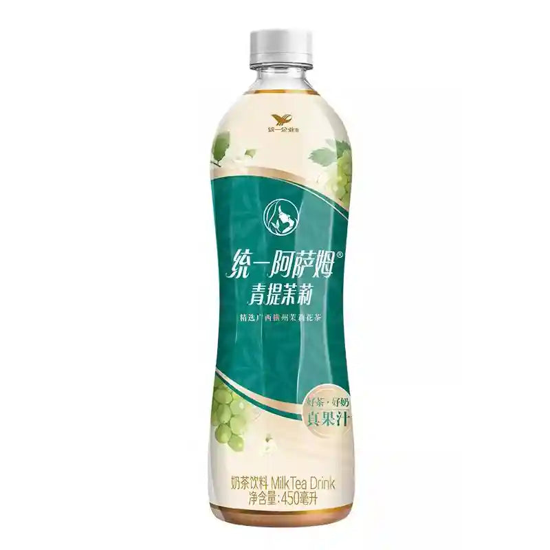 统一 阿萨姆 青提茉莉奶茶 450毫升 /Milchtee mit Grüne Traube und Jasmin 450ml Uni President