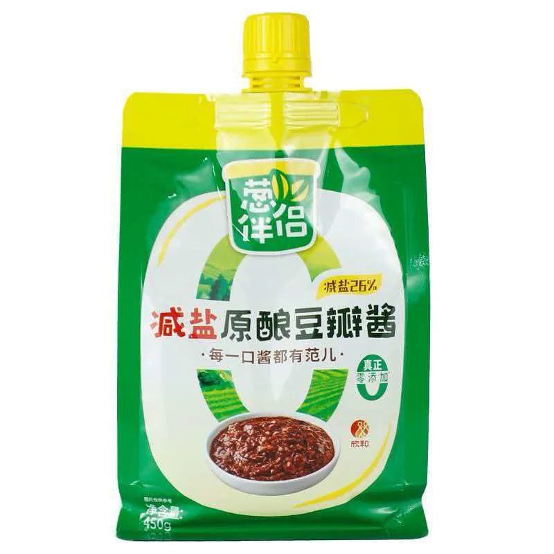 欣和 葱伴侣 减盐原酿豆瓣酱 450克 /Natürlich gebraute fermentierte Bohnenpaste mit reduziertem Salzgehalt 450g Shinho