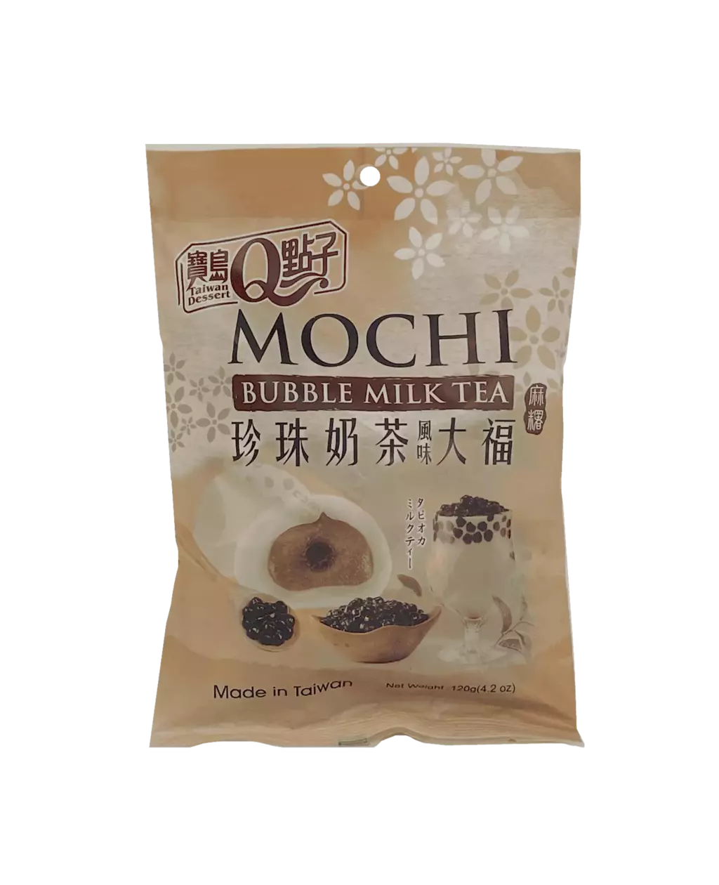 宝岛Q点子 珍珠奶茶大福 120克 / Mochi mit Bubble Milch Tee 120g TW