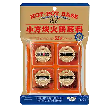 德庄 小方块火锅底料 360克 /Suppenbasis für Feuertopf 4 Stück 360g DEZHUANG