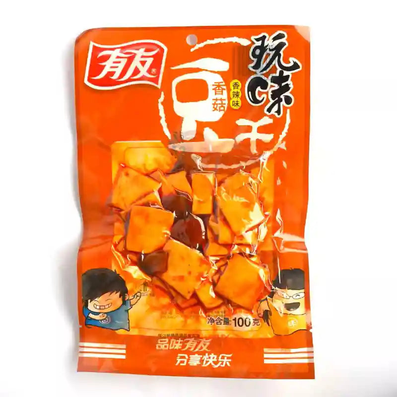 有友 玩味香菇豆干 100克 /Getrockneter Tofu mit Pilzen 100g YOUYOU
