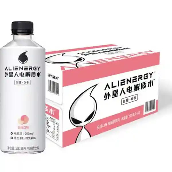 元气森林 外星人电解质水 白桃味 600毫升 /Elektrolytgetränke Weißer Pfirsichgeschmack 600ml Genki Forest