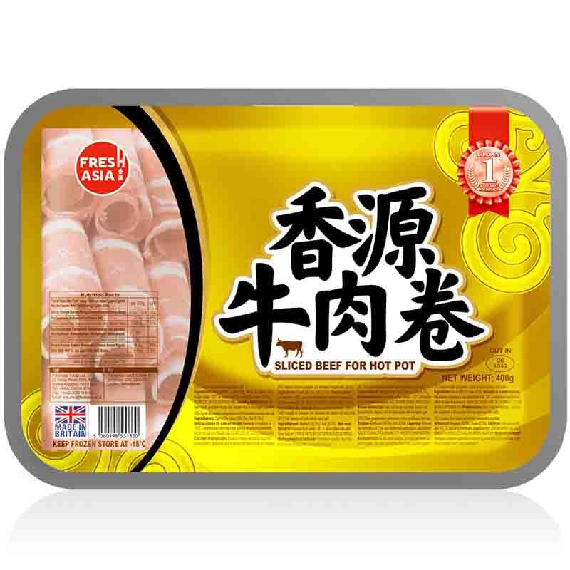 冰冻 香源食品 牛肉卷 400克