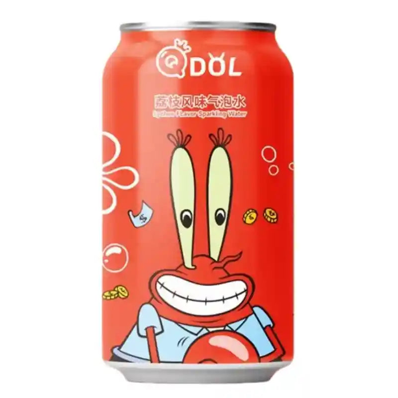 海绵宝宝 荔枝味气泡水 330毫升 /SpongeBob Schwammkopf Sprudelwasser mit Litschigeschmack 330ml QDOL