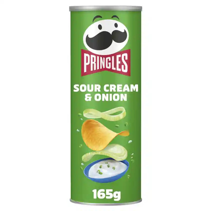 品客 酸奶油洋葱味 薯片 165克 /Kartoffelchips mit Sauerrahm Zwiebel Geschmack 165g Pringles