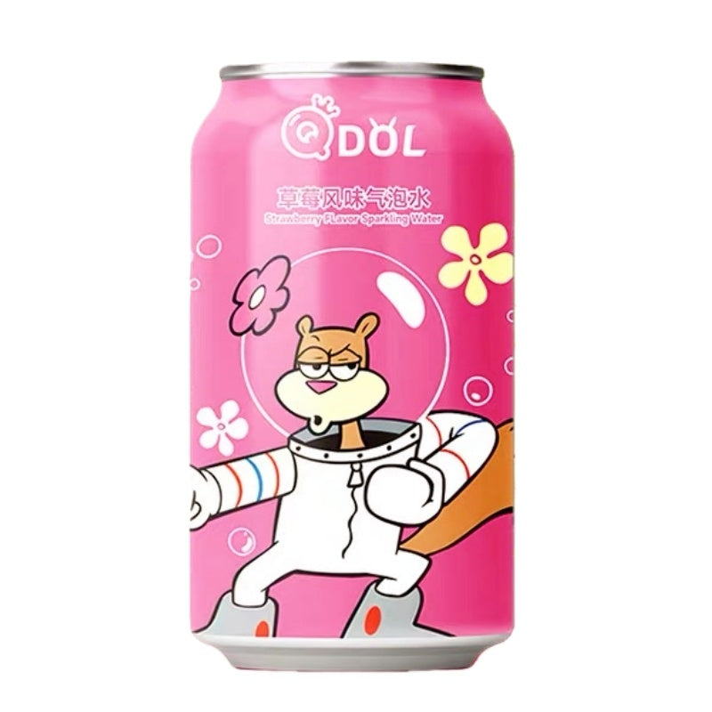 海绵宝宝 草莓味气泡水 330毫升 /SpongeBob Schwammkopf Sprudelwasser mit Erdbeergeschmack 330ml QDOL