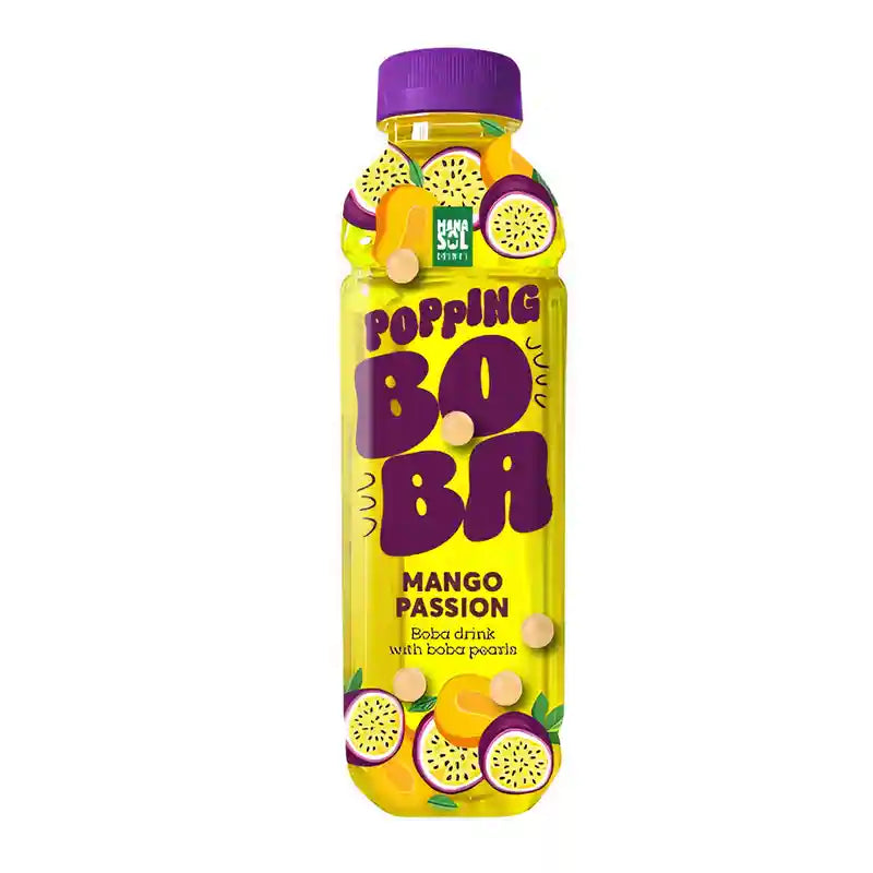 芒果百香果味 波霸饮料 500毫升 /Popping Boba Getränk Mango Passionsfrucht 500ml MANA SOL