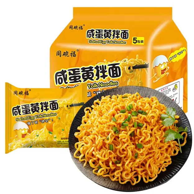 同碗福 咸蛋黄拌面 五连包 /Instant Nudeln mit gesalzenem Eigelb 116g*5 TWF