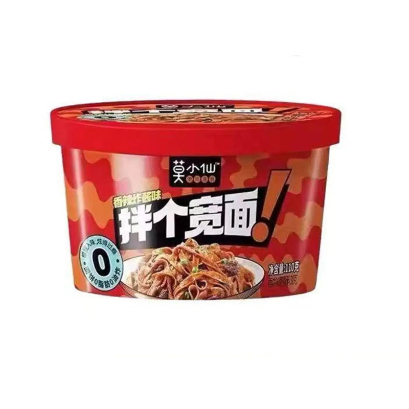 莫小仙 拌个宽面 香辣炸酱味 110克 /Gemischte breite Nudeln würziger gebratener Soßengeschmack 110g MXX