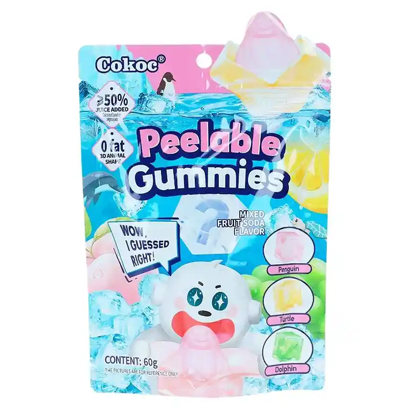 Cokoc 混合水果汽水味 剥皮软糖 75克 /Schälbare Fruchtgummis mit Mischfrucht Brausegeschmack 75g Cokoc
