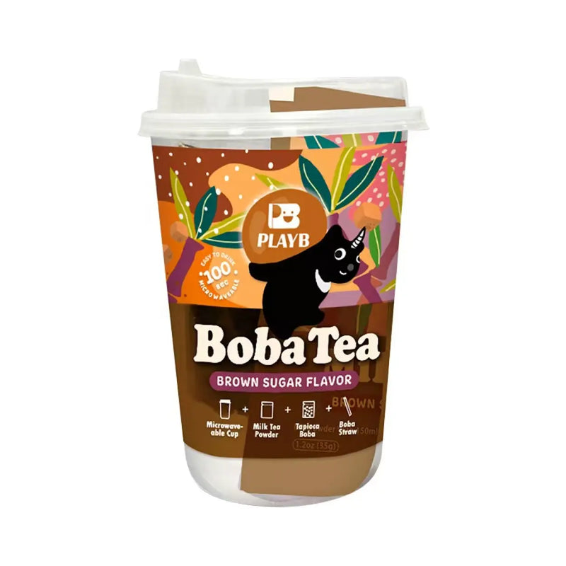 捷妮 珍珠奶茶 套装 黑糖味 85克 /Bubble Tea Cup Set Brauner Zucker Geschmack 85g PLAYB