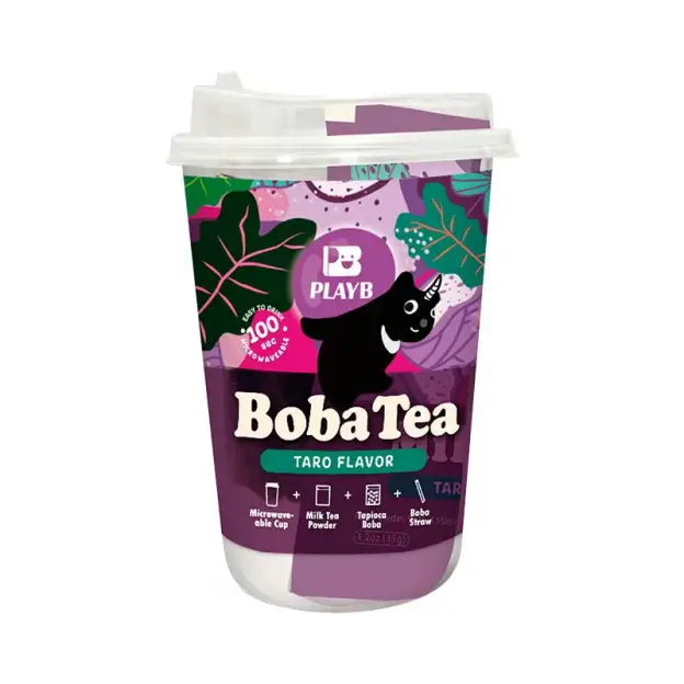 捷妮 珍珠奶茶 套装 芋头味 85克 /Bubble Tea Cup Set Taro Geschmack 85g PLAYB