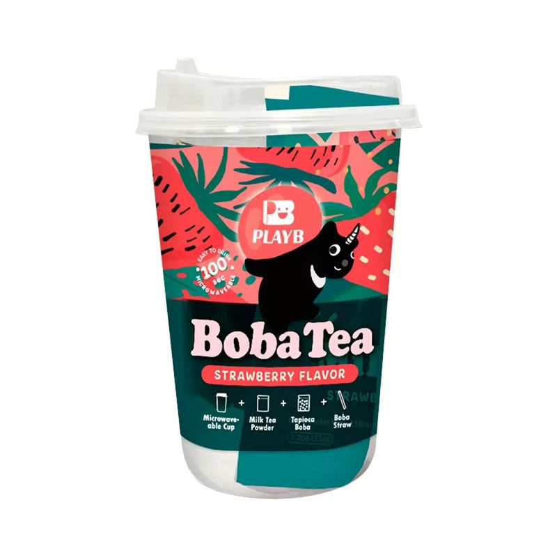 捷妮 珍珠奶茶 套装 草莓味 85克 /Bubble Tea Cup Set Erdbeere Geschmack 85g PLAYB