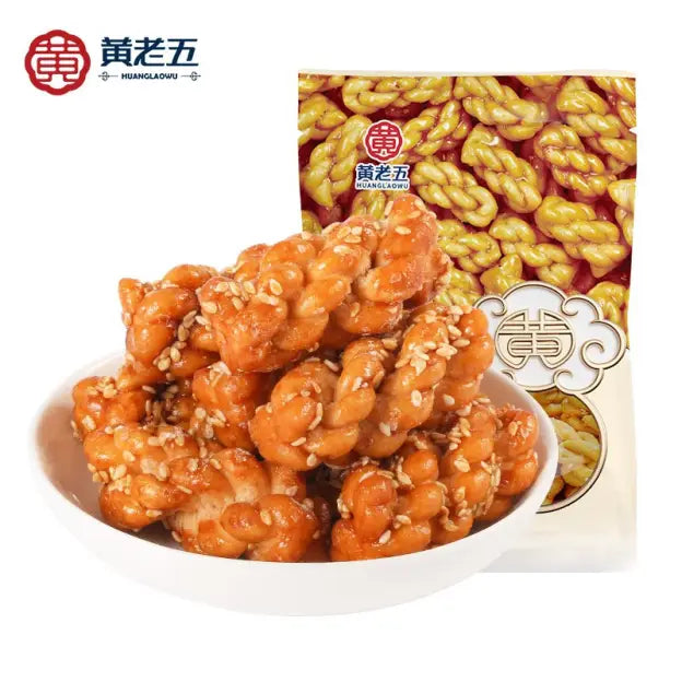 黄老五 原味小麻花 408克 / Knusprig Teig Twist Original Geschmack 408g HuangLaoWu