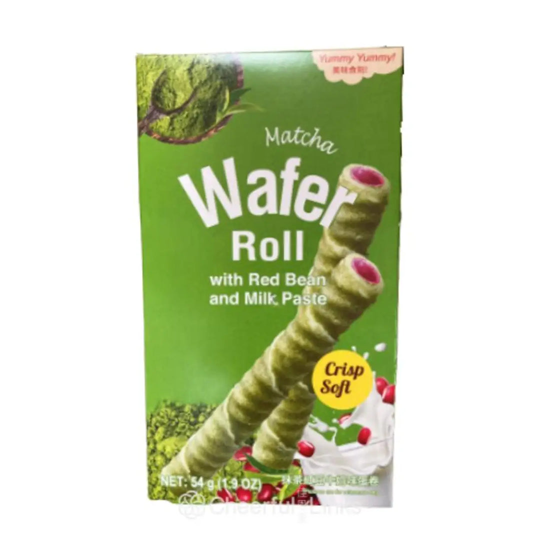红豆牛奶馅威化卷 54克 /Waffelrolle mit roter Bohnen und Milchpaste 54g Yummy Yummy