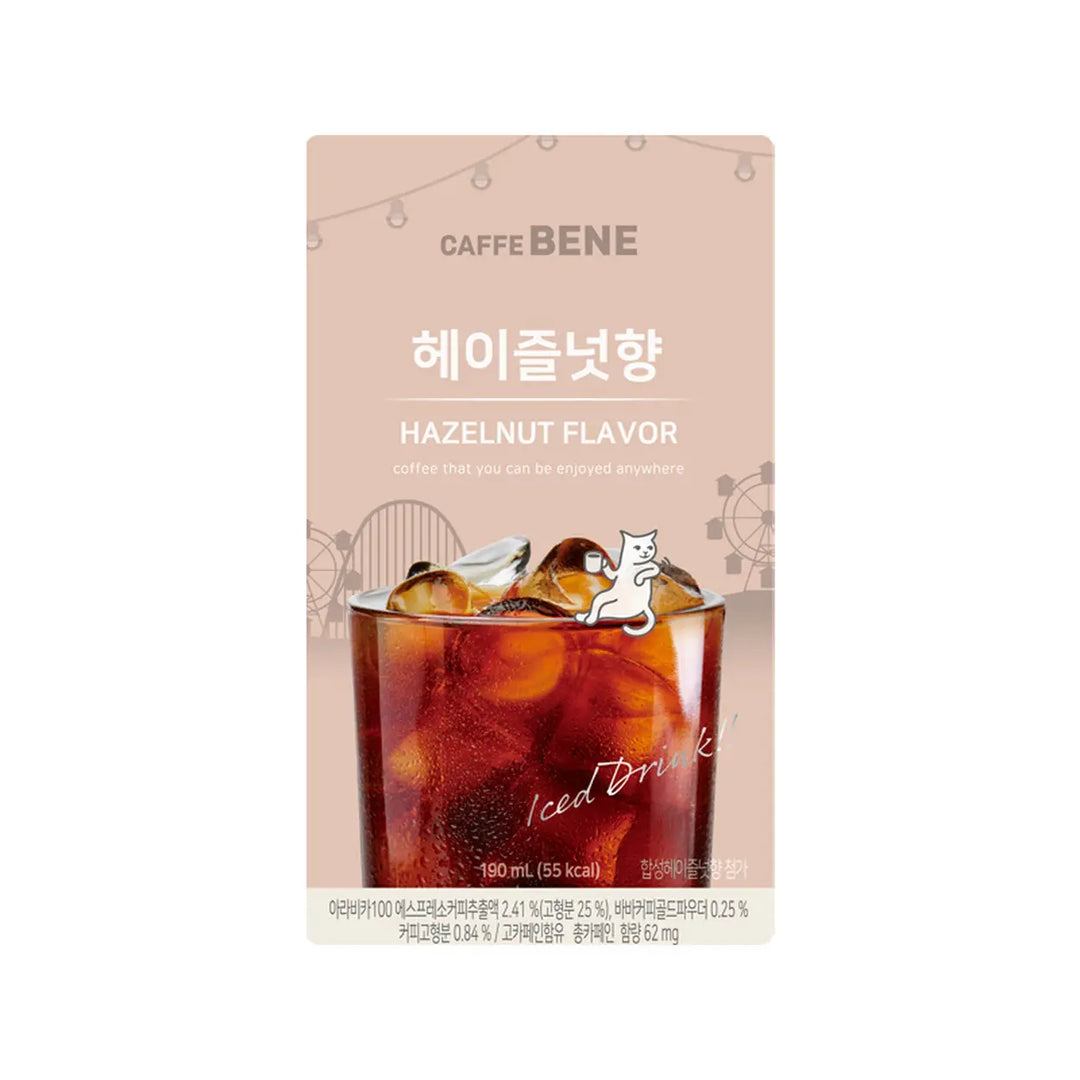 韩国 即饮榛子饮料 袋装 190毫升 /Haselnussgetränk Beutel 190ml CAFFE BENE