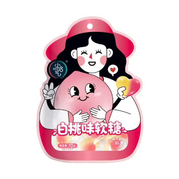 小哈气 白桃味软糖 70克 /Weiche Bonbons mit weißer Pfirsich Geschmack 70g XHQ