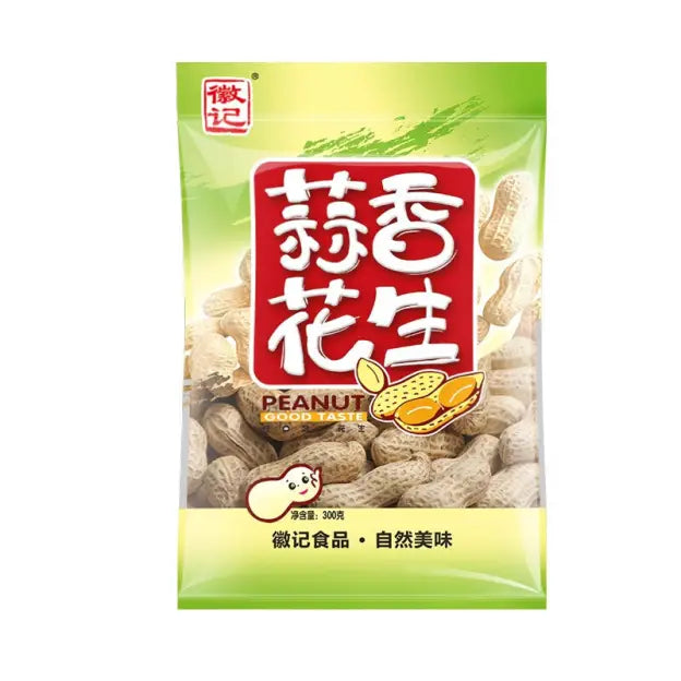 徽记 蒜香花生 300克 /Knoblauch-Erdnüsse 300g HJ