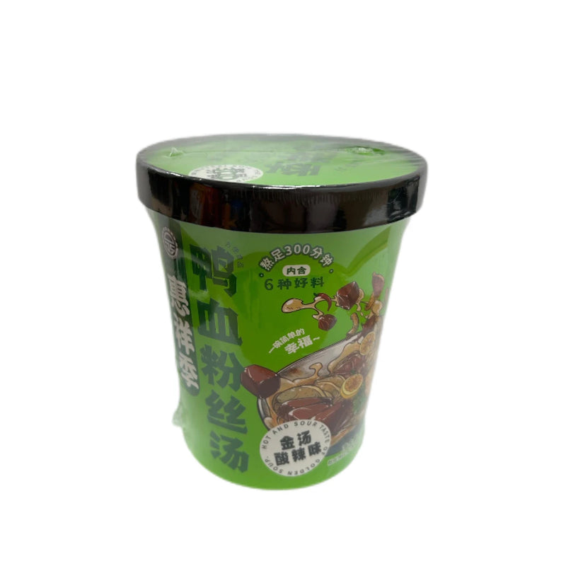 惠祥季 鸭血粉丝汤 金汤酸辣味 179克 /Entenblut Fadennudeln Goldsuppe scharf sauer 179g HXJ