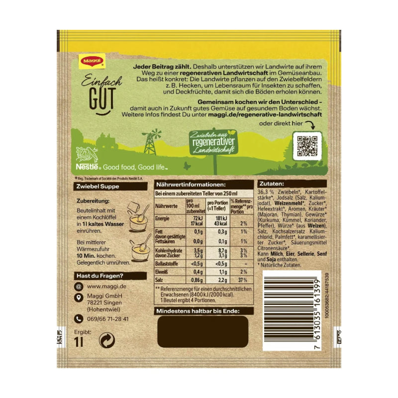 美极 美味洋葱浓汤 4份装 /Leckere Zwiebelsuppe ergibt 1000ml MAGGI