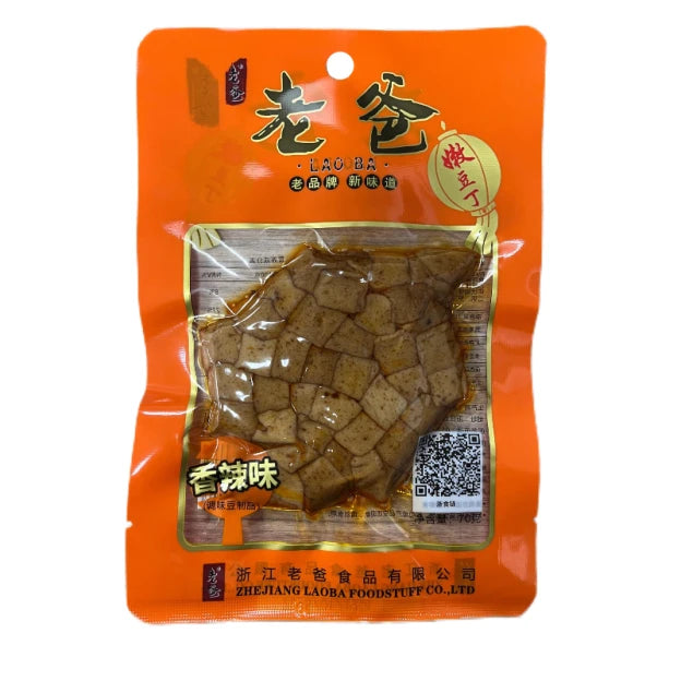 老爸 嫩豆丁 香辣味 70克 /Zarte Bohnenwürfel würziger Geschmack 70g LAOBA