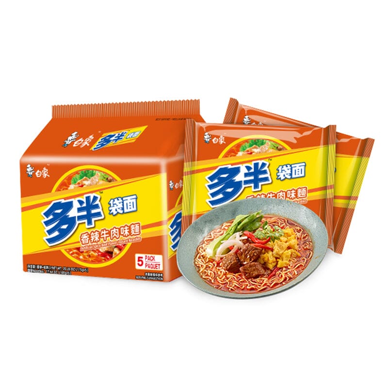 白象方便面 多半袋 香辣牛肉面 五连包 / Nudeln Rindfleischgeschmack scharf 690g (138g*5) BAIXIANG