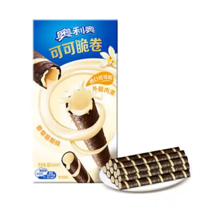 奥利奥 香草慕斯味 可可脆卷 50克 /Kakao Knusperrolle Vanille 50g OREO
