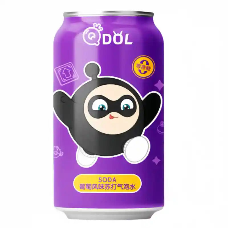 蛋仔派对 葡萄风味 苏打气泡水 330毫升 /Sprudelnde Trauben- Soda 330ml QDOL