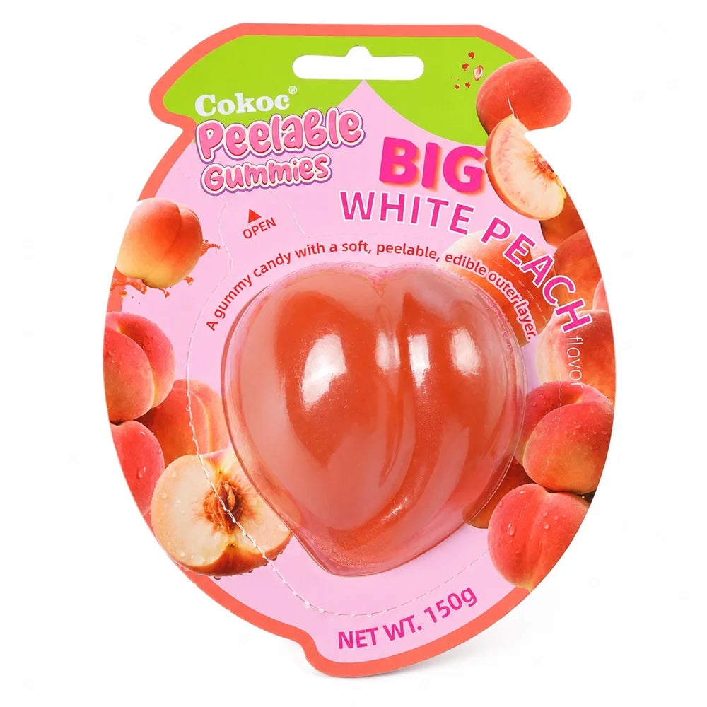 大桃子剥皮软糖 150克 /Schäl‑Gummibärchen Pfirsich Geschmack 150g Cokoc