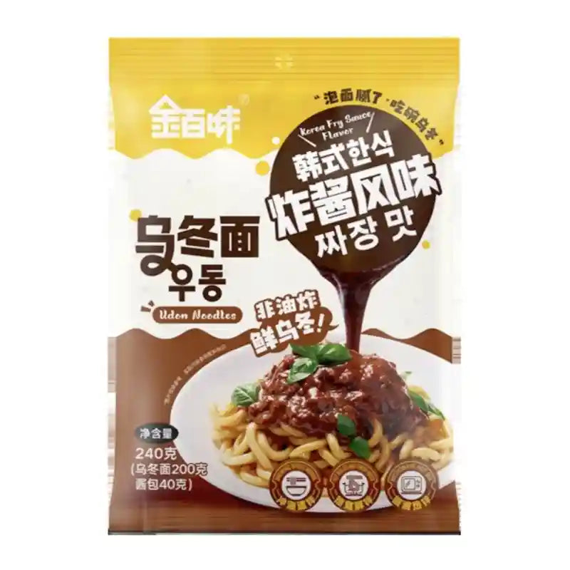 金百味 炸酱风味袋装乌冬面 240克 /Udon Nudeln mit Koreanischer Bratsoßen Geschmack 240g JINBAIWEI