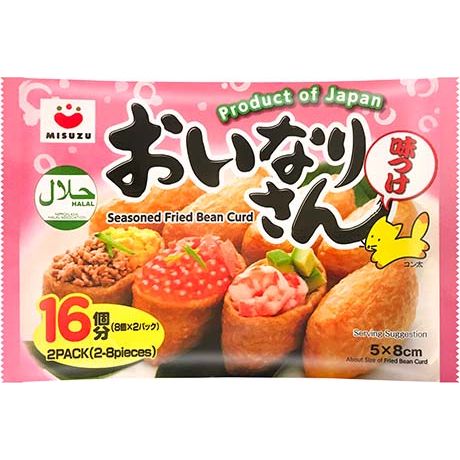 冰冻-Tiefgefroren! 油炸豆腐皮 稻荷寿司油扬 250克 /Tofu Frittiert Oinarisan Inari Sushi 250g MISUZU