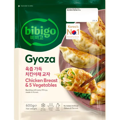 冰冻-Tiefgefroren! 必品阁 蔬菜鸡胸肉煎饺 30个 /Gyoza Hühnchenbrust &amp; 5 Gemüse 30 STK 600g BIBIGO