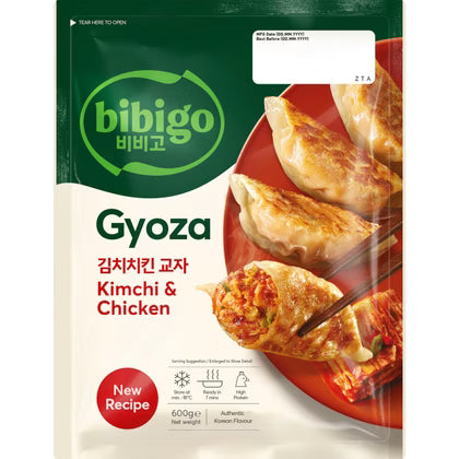 冰冻-Tiefgefroren! 必品阁 泡菜鸡肉煎饺 30个 /Gyoza Kimchi &amp; Hühnchen 30 STK 600g BIBIGO
