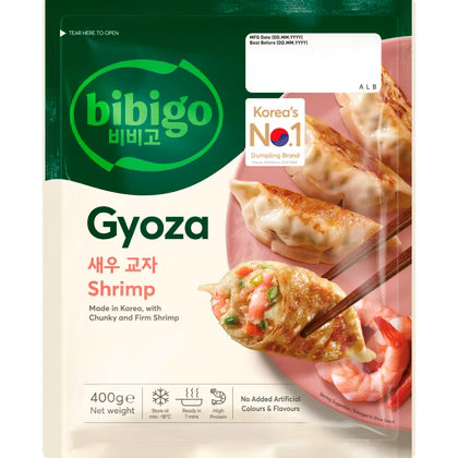 冰冻-Tiefgefroren! 必品阁 韩国虾肉煎饺 20个 /Gyoza Garnelen 20 STK 400g Bibigo