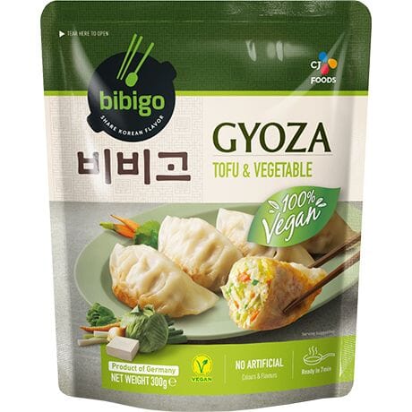 冰冻-Tiefgefroren! 必品阁 豆腐蔬菜 煎饺 300克 /Gyoza Tofu & Gemüse 300g Bibigo