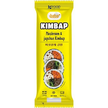 冰冻-Tiefgefroren! 韩国 蘑菇杂菜紫菜包饭 230克 /Koreanische Japchae Kimbap mit Pilz 230g BABA