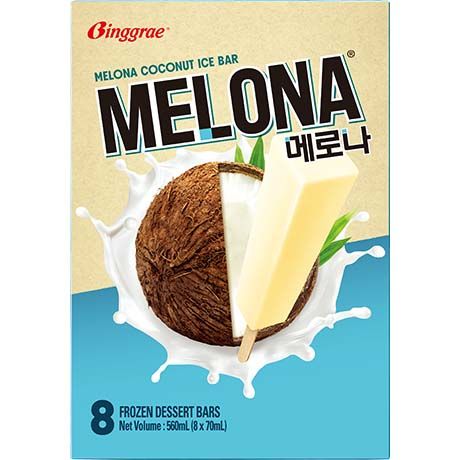 冰冻-Tiefgefroren! 韩国 椰子冰激凌 8*70毫升 /Melona Kokoseis 8*70ml BINGGRAE