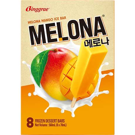 冰冻-Tiefgefroren! 韩国 芒果冰激凌 8*70毫升 /Melona Mangoeis 8*70ml BINGGRAE