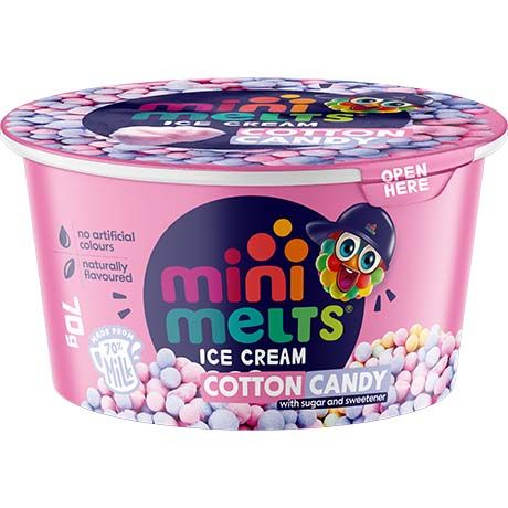 冰冻-Tiefgefroren! 棉花糖味冰淇淋 70克 /Eis mit Zuckerwatten Geschmack 70g MINI MELTS