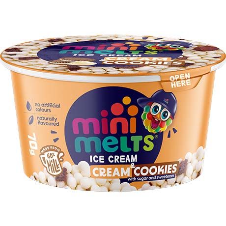 冰冻-Tiefgefroren! 曲奇奶油味冰淇淋 70克 /Eis mit Cookies &amp; Cream Geschmack 70g MINI MELTS