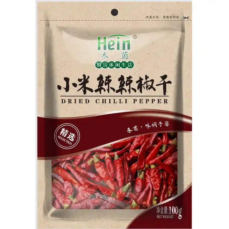 禾茵 小米辣辣椒干 100克 /Hein Getrocknete Chilischoten 100g