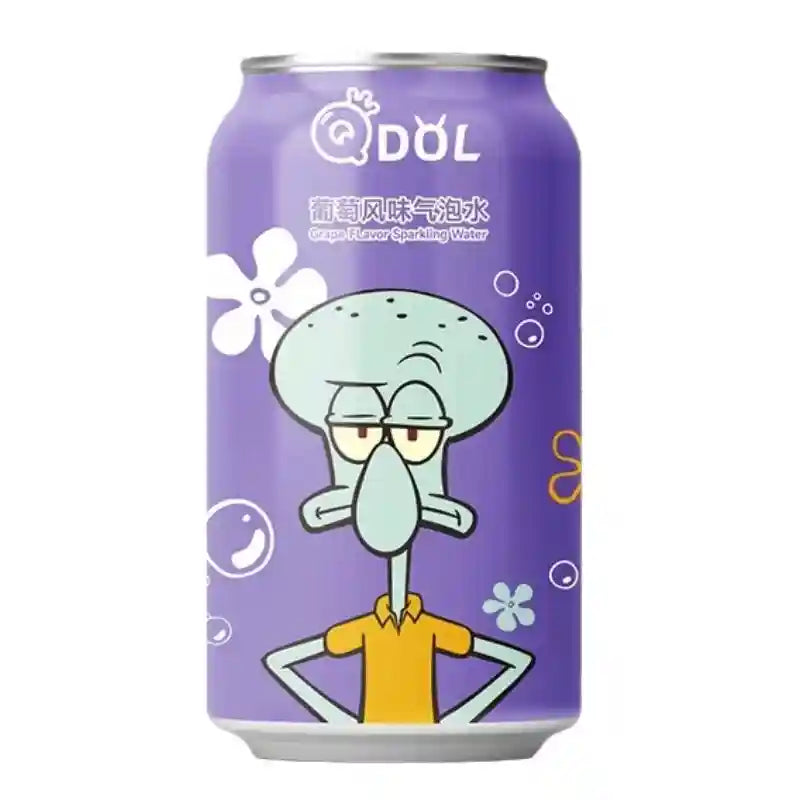 海绵宝宝 葡萄味气泡水 330毫升 /SpongeBob Schwammkopf Sprudelwasser mit Traubengeschmack 330ml QDOL