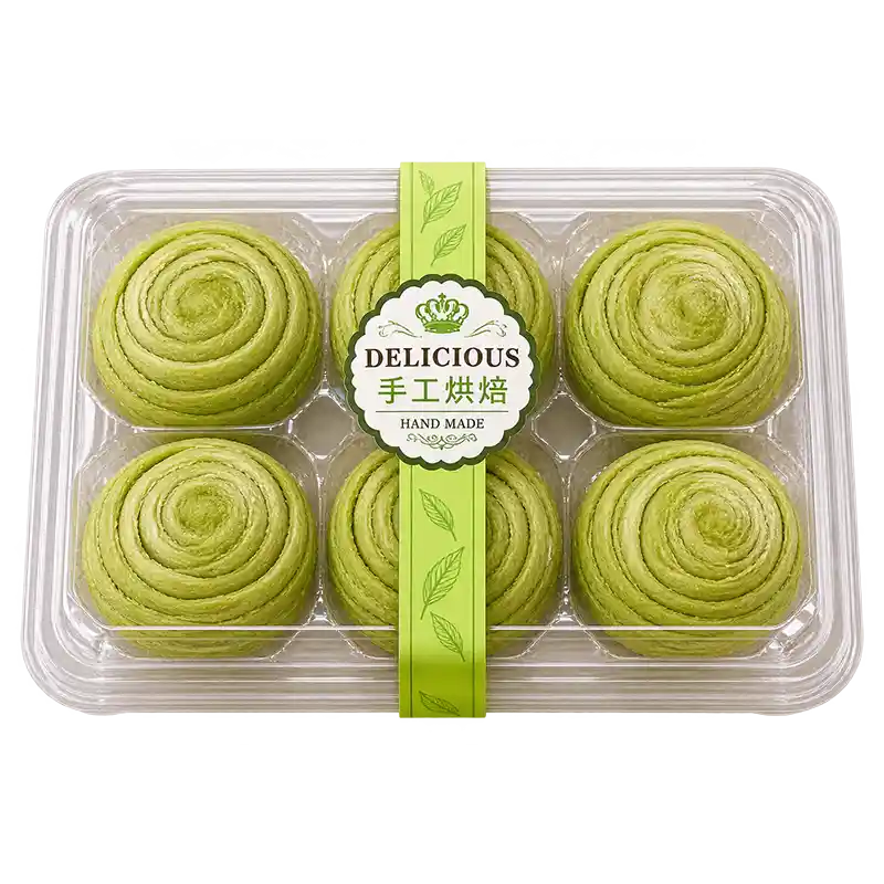花田 抹茶螺旋酥 六个装 /Matcha Spiralgebäck 6 Stück Huatian