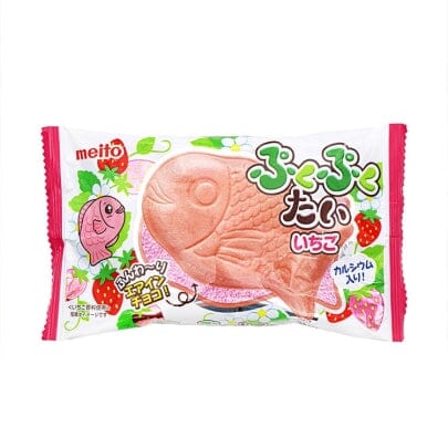 日本 鲷鱼烧夹心饼干 草莓味 16.5克 /Japan PukupukuTai Air In Strawberry 16.5g Meito
