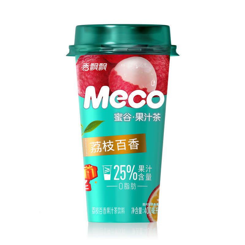 蜜谷 果汁茶 荔枝百香果 400毫升 /Fruchtsaft Teegetränk Litschi‑ Passionsfrucht‑ Geschmack 400ml MECO