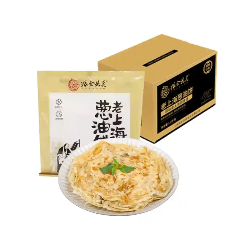 冰冻-Tiefgefroren! 粮全其美 老上海 葱油饼 5片 450克 /Puff Paratha Schnittlauch Pfannkuchen Shanghai Art 5 Stück 450g LQQM