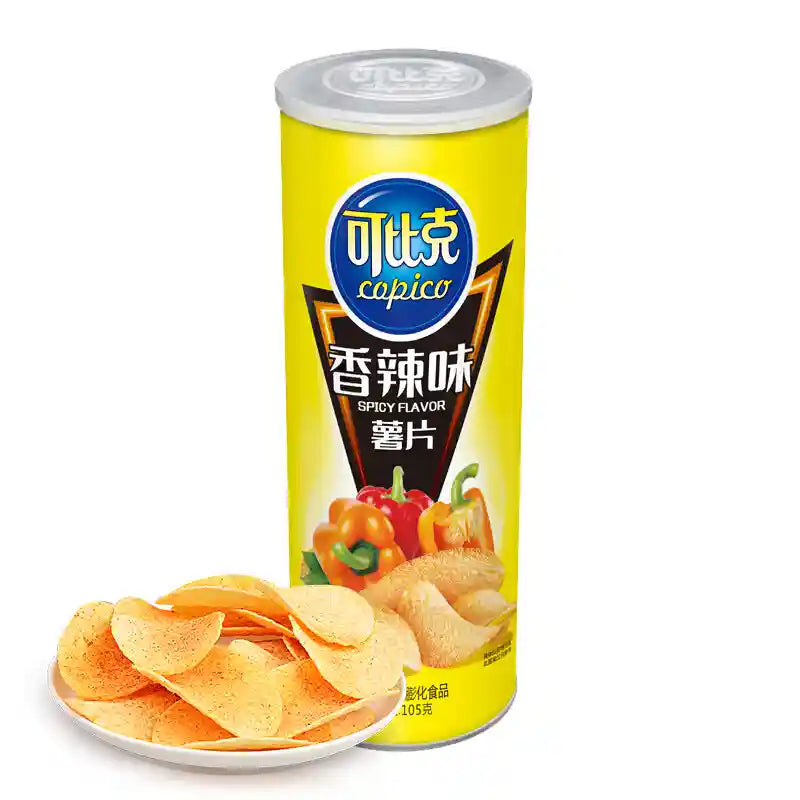 达利园 可比克薯片 香辣味 105克 /Kartoffelchips scharf 105g Copico