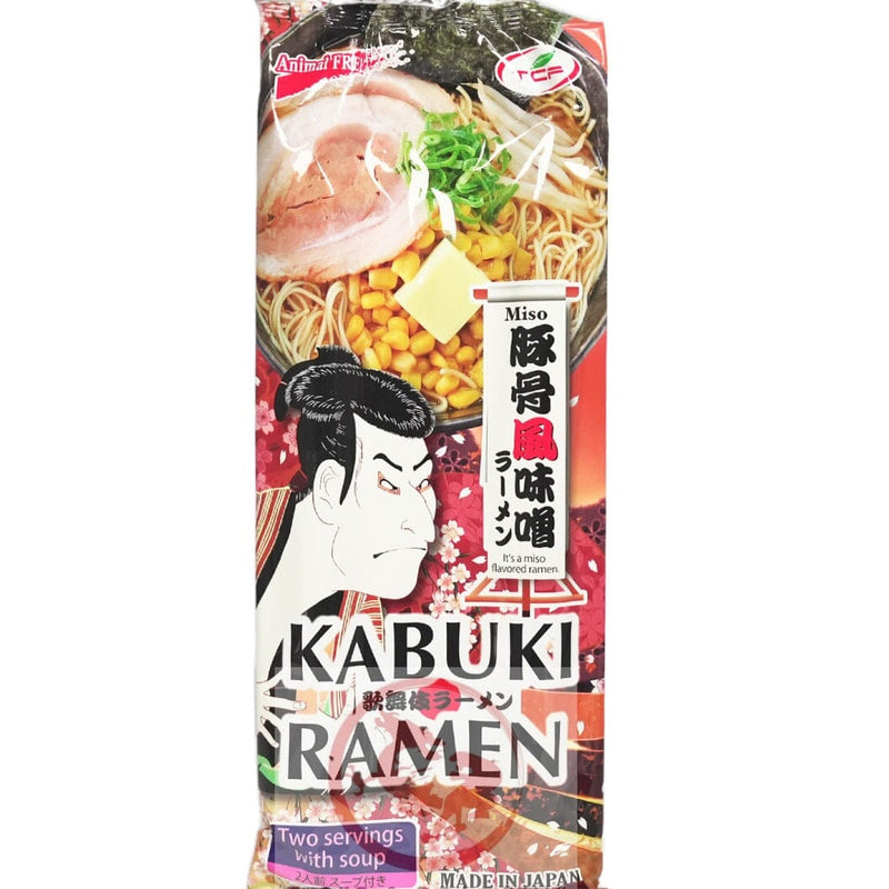 歌舞伎 豚骨味增拉面 2人份 190克 /Miso Geschmack Ramen für 2 Person 190g KABUKI TCF